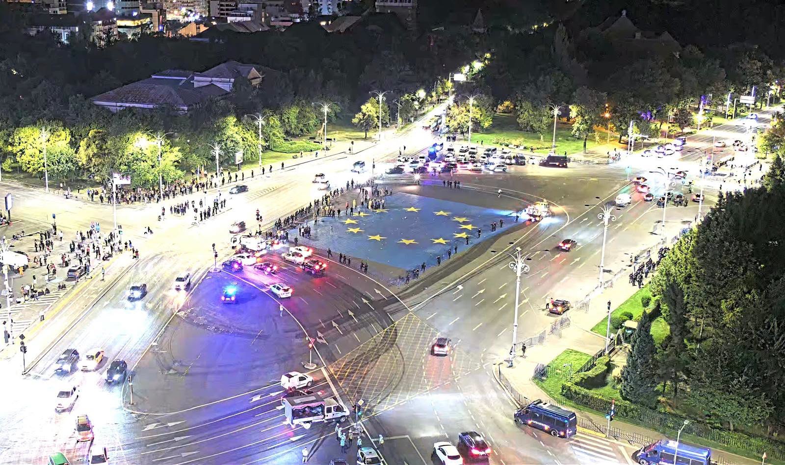 Circulația a fost reluată în Piața Victoriei și pe bulevardele din jur, după protestele violente