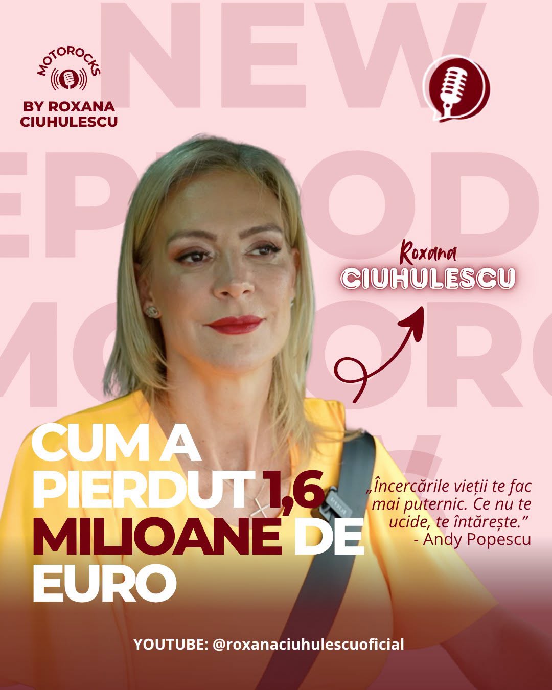 MotoRocks pornește la drum. Roxana Ciuhulescu lansează podcastul cu studioul mereu în mișcare