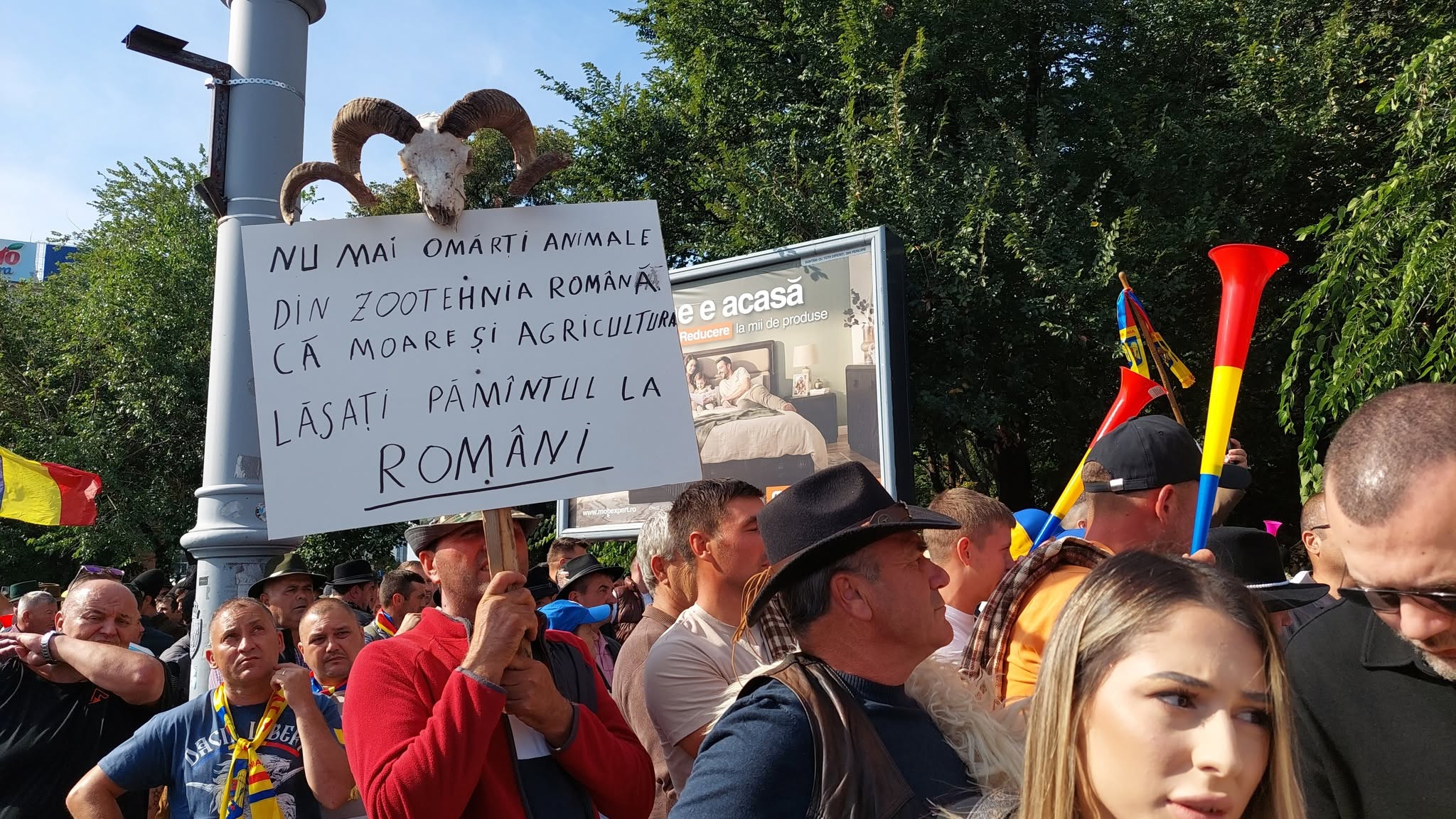 Protestul fermierilor și al oierilor din Piața Victoriei