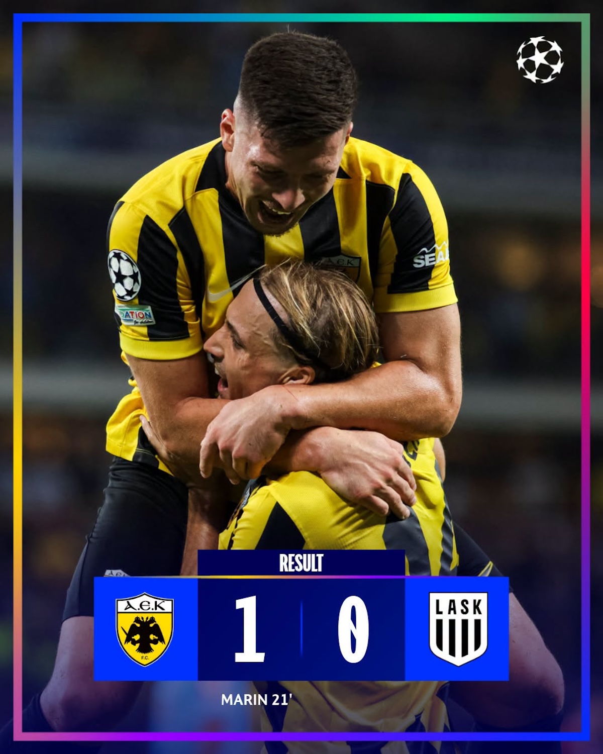 Răzvan Marin aduce prima victorie pentru AEK în Champions League. Cronica celorlalte meciuri