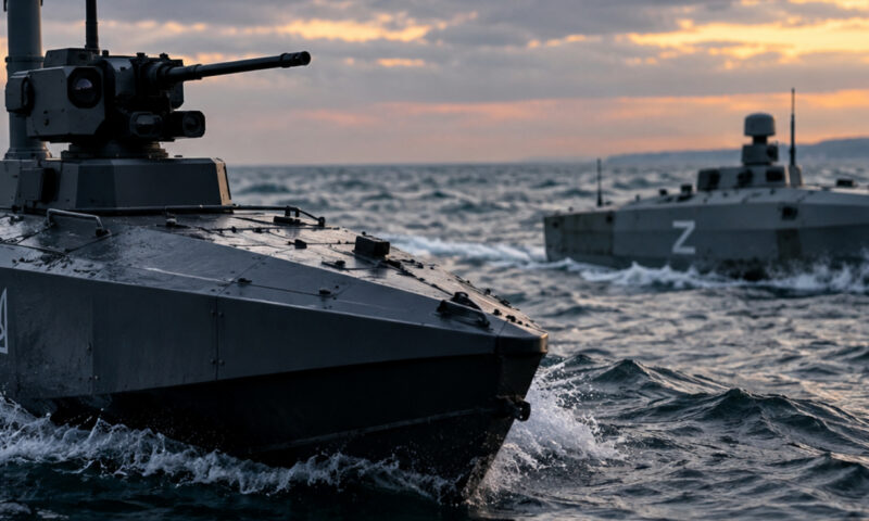 Marea Neagră, scena unei confruntări între roboți navali. Un sistem ucrainean ar fi scufundat unul rusesc