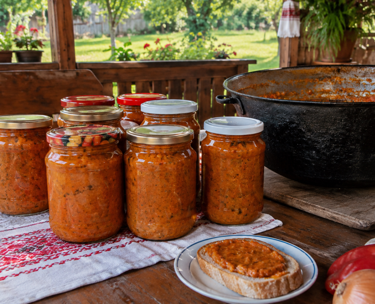 Cum se făcea zacusca odinioară. Rețeta cu fasole boabe pentru o cremă fină și gustoasă