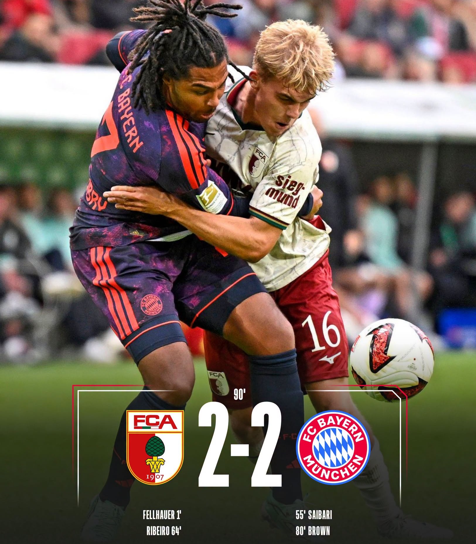 Record în Bundesliga: Robin Fellhauer, gol în secunda 8 în meciul cu Bayern München