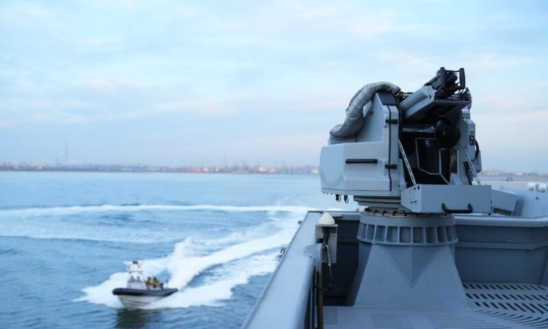 Corveta „Contraamiral August Roman”, primele trageri în Marea Neagră. Au fost simulate atacuri cu drone