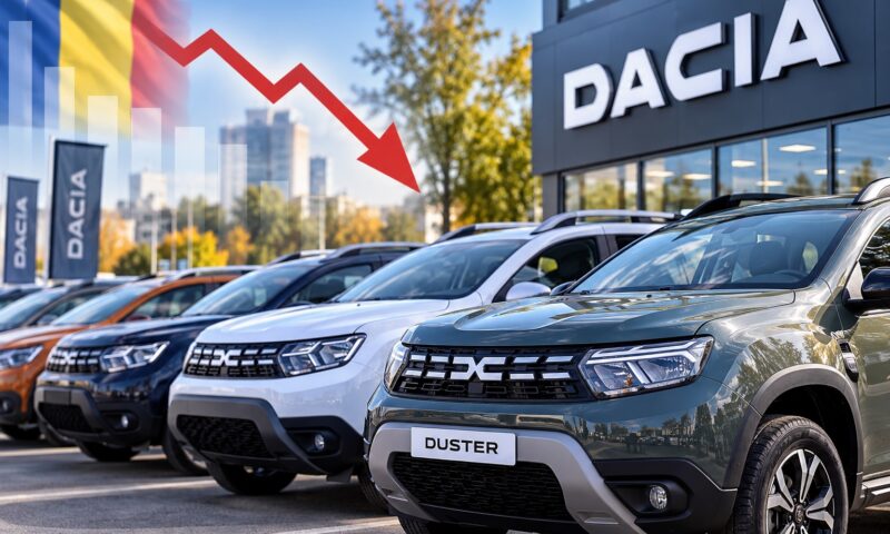 Piața auto din România pierde 10,6% în 2026. Dacia scade cu 9,7%