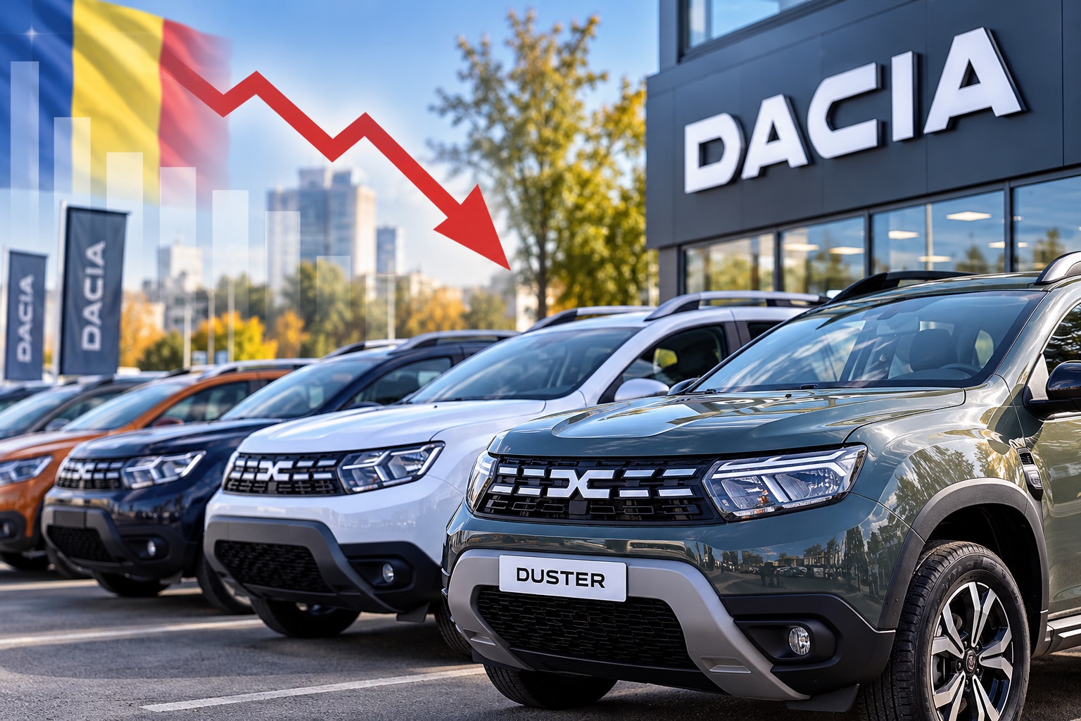 Piața auto din România pierde 10,6% în 2026. Dacia scade cu 9,7%