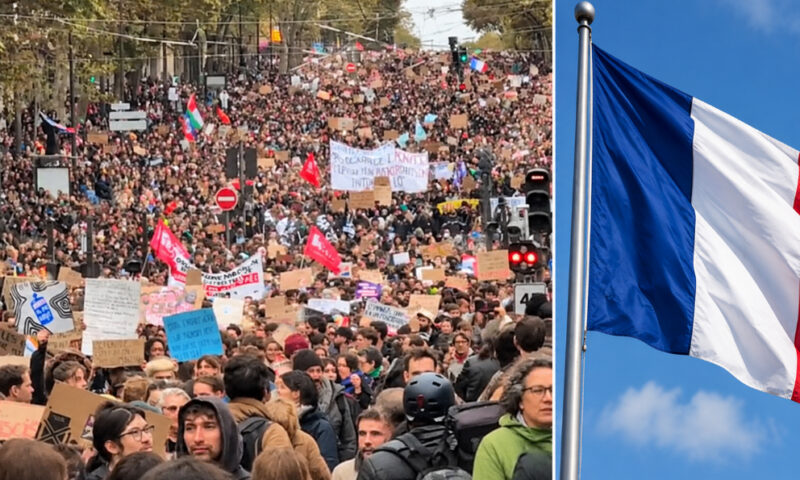 Franța, cuprinsă de un nou val de proteste. Zeci de mii de oameni au ieșit în stradă