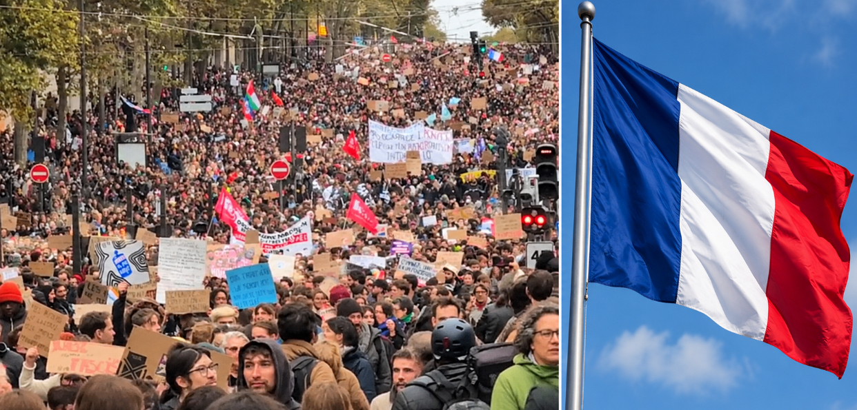 Franța, cuprinsă de un nou val de proteste. Zeci de mii de oameni au ieșit în stradă