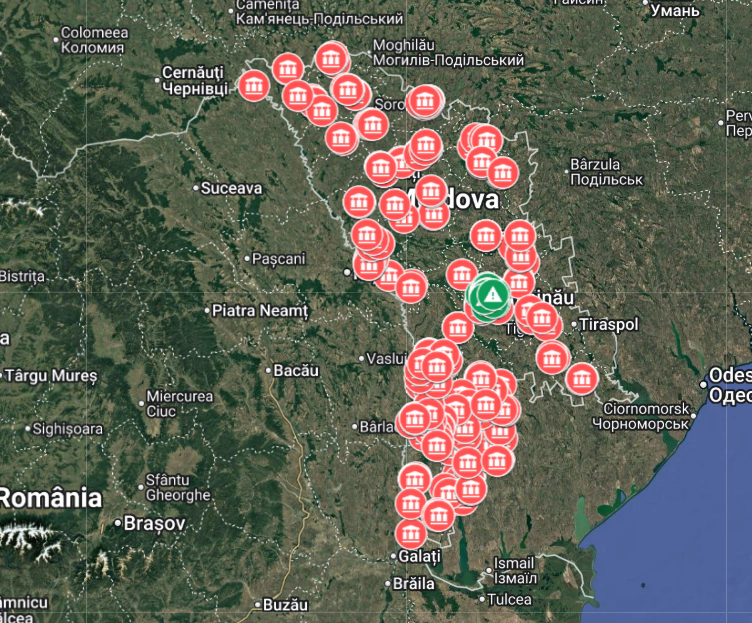 Harta adăposturilor, Republica Moldova