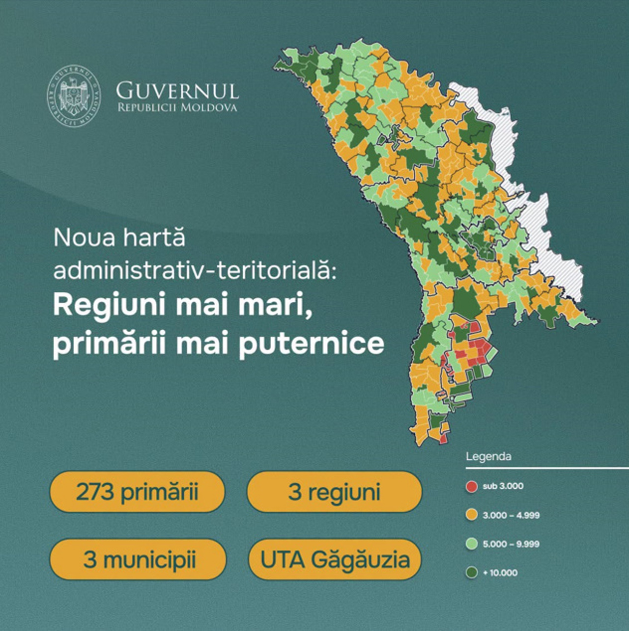 Harta administrativă-Republica Moldova