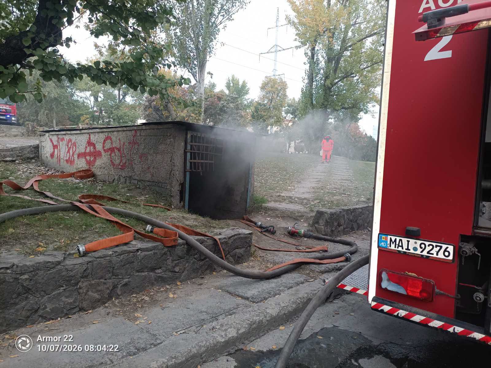 Incendiu adapost, Chișinău