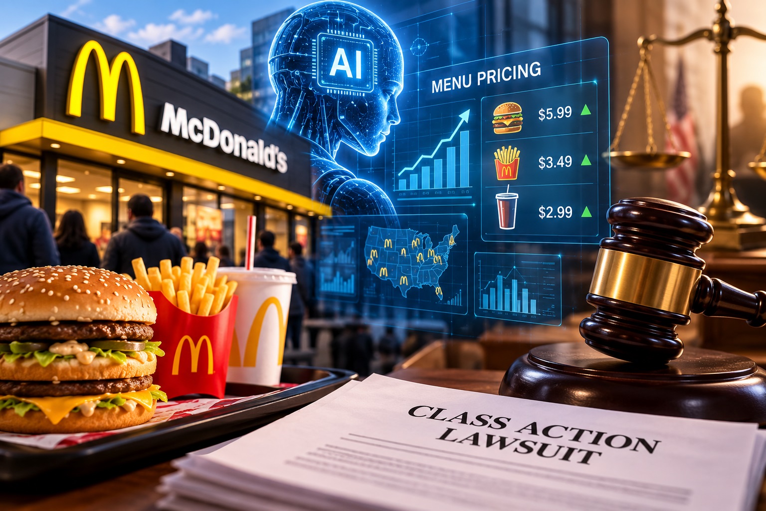 McDonald’s, dată în judecat pentru prețurile stabilite cu AI. Compania respinge acuzațiile