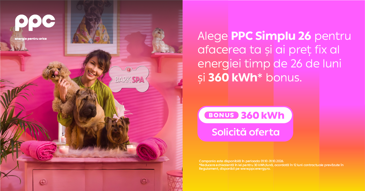 Preț fix pentru afacerile mici, pe o perioadă de 26 de luni prin PPC Simplu 26 și servicii de asistență cu oferta promoțională PPC Confort Promo