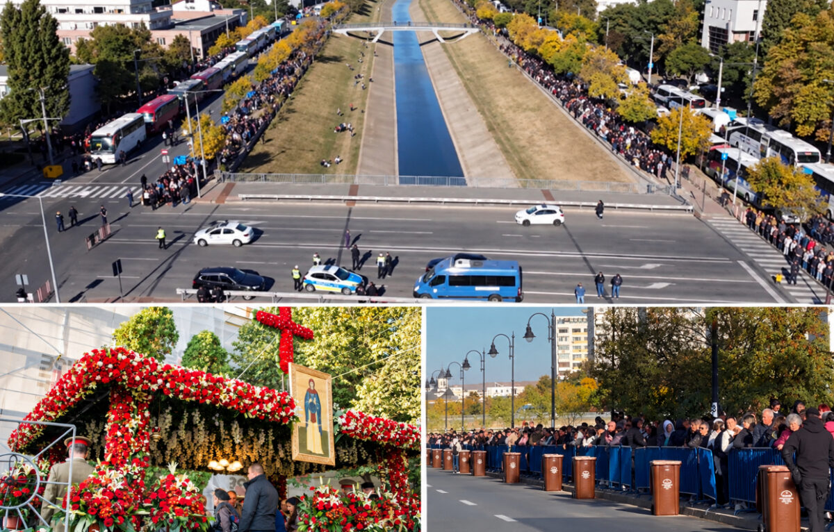 Pelerinajul de la Iași continuă. Mii de credincioși stau la rând pentru a se închina la moaștele Cuvioasei Parascheva