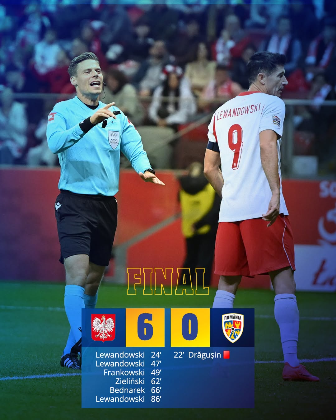 Confruntarea Polonia – România, rezultat 6-0, lider detașat de audienţă