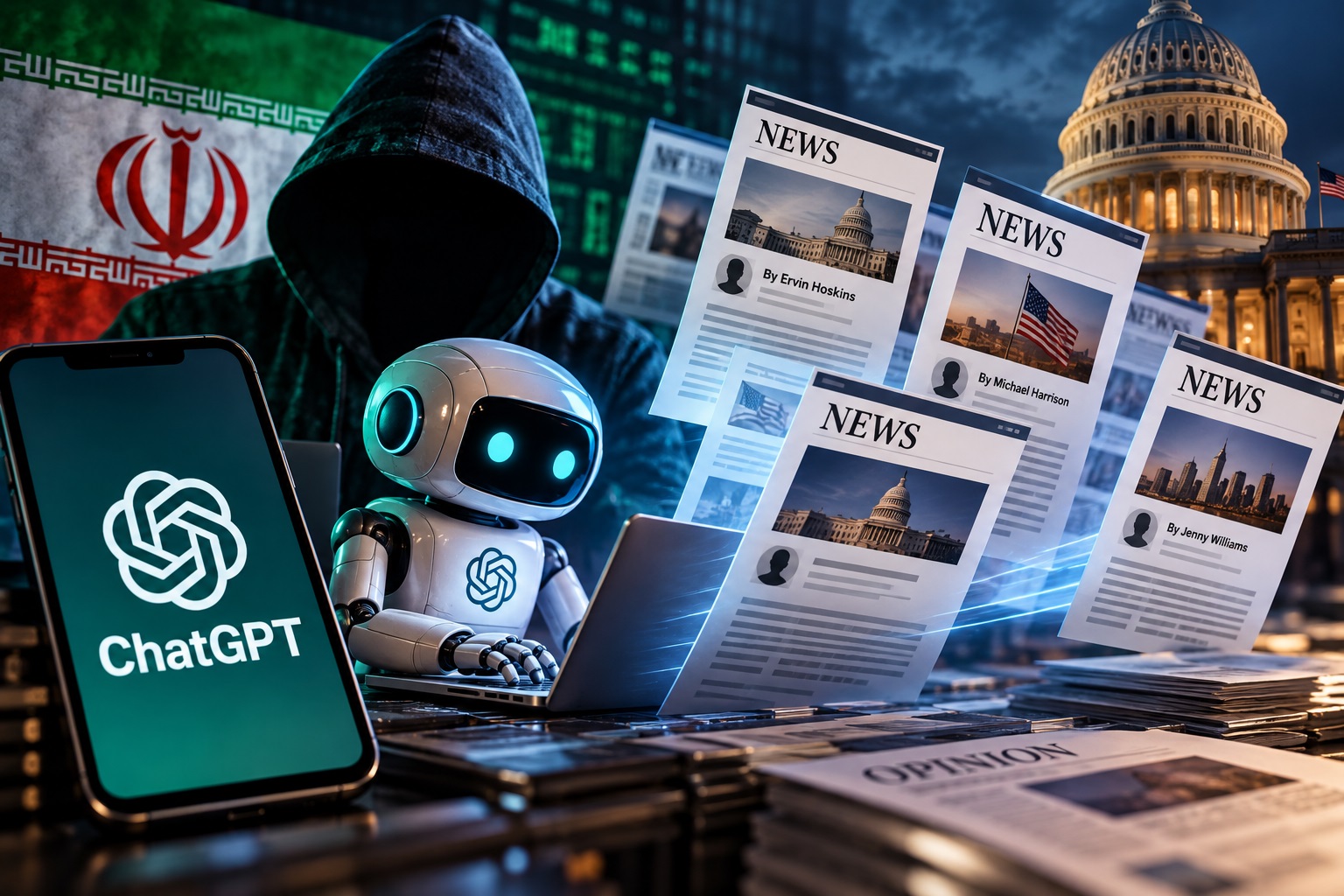 ChatGPT, folosit într-o campanie de propagandă iraniană. Aproape 100 de articole, identificate în SUA