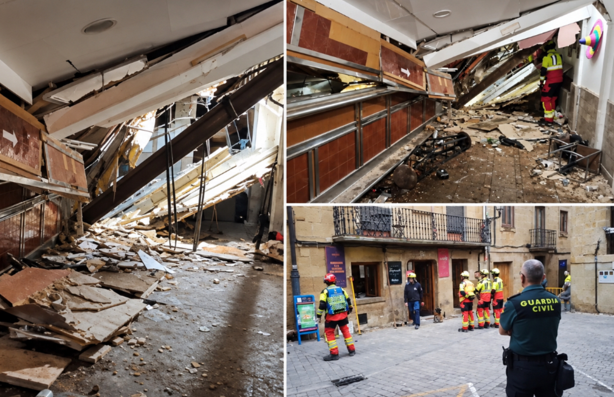 Tragedie evitată la limită în Spania. Un bar s-a prăbușit peste clienți, iar 11 persoane au fost rănite