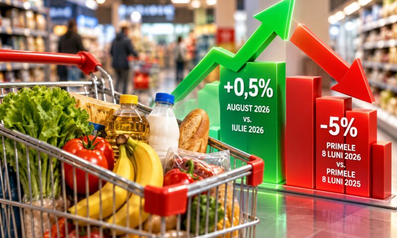 Comerțul cu amănuntul a crescut ușor în august. Scădere de 5% la opt luni