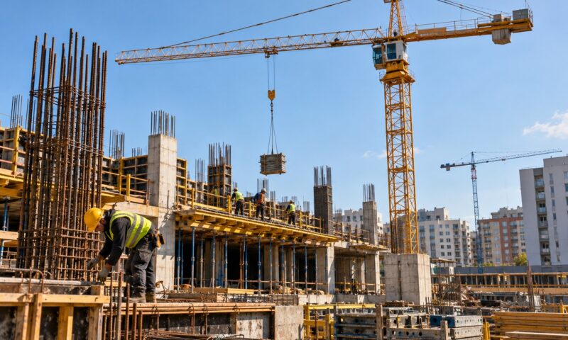 Construcțiile din România accelerează puternic. Lucrările au crescut cu 40,5% într-un an