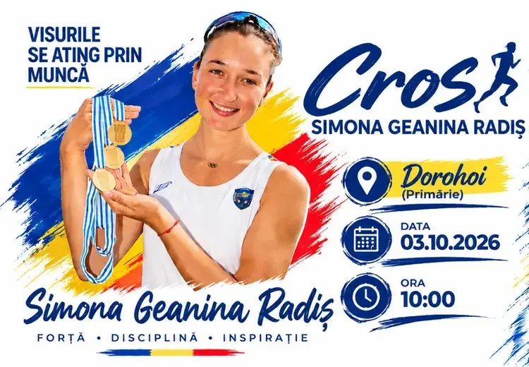 Dorohoi și Bucecea găzduiesc, în 3 și 4 octombrie 2026, Crosul Simona Geanina Radiș și Festivalul  Sportului „Sportul se joacă”