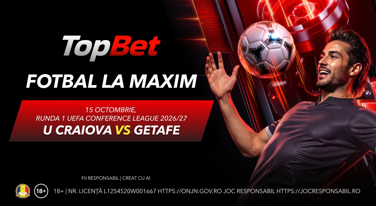 Ce cotă are Craiova în meciul cu Getafe, din prima rundă a grupei Conference League?