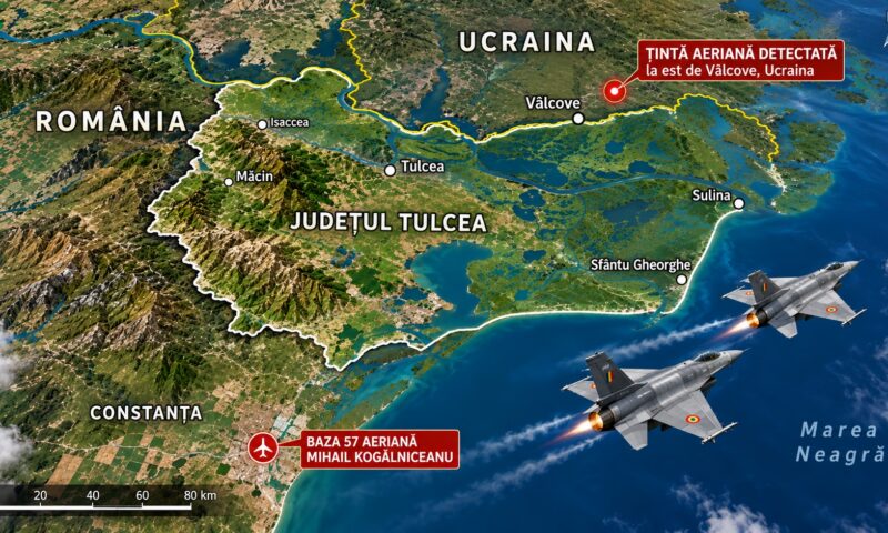Alertă aeriană în nordul județului Tulcea. Două F-18 spaniole au fost ridicate de la Mihail Kogălniceanu