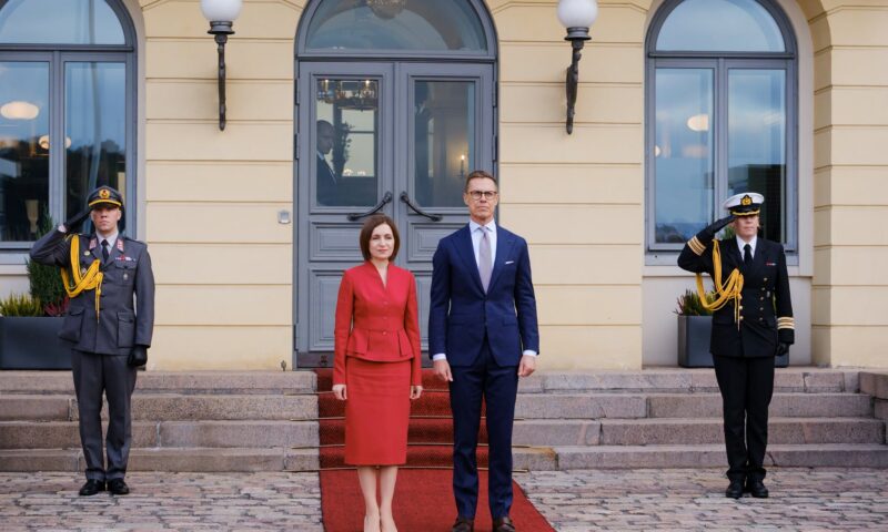 Maia Sandu: Republica Moldova își consolidează securitatea și mizează pe sprijinul Finlandei pentru UE