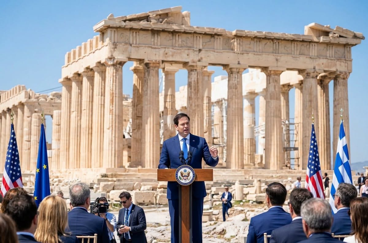 Discurs istoric la Atena! Marco Rubio dă de pământ cu globalismul și cere Europei să se trezească