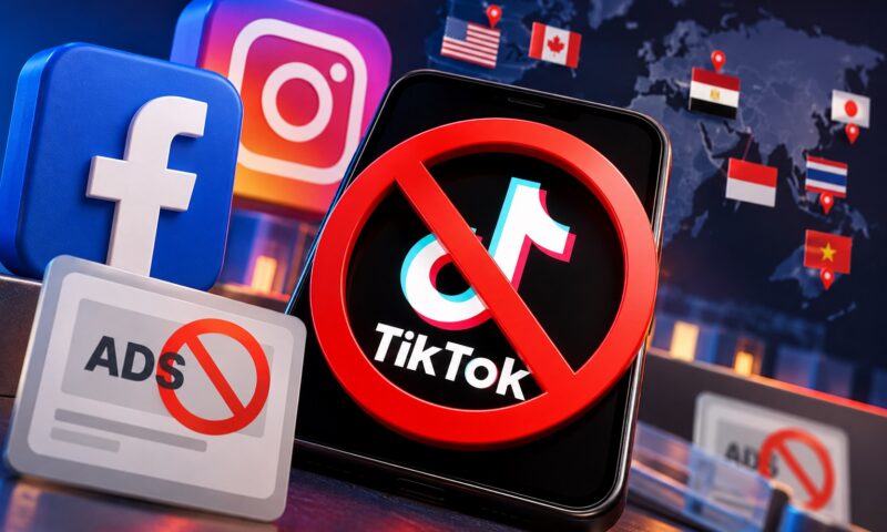 Meta ia o decizie importantă împotriva TikTok. Șapte țări sunt vizate