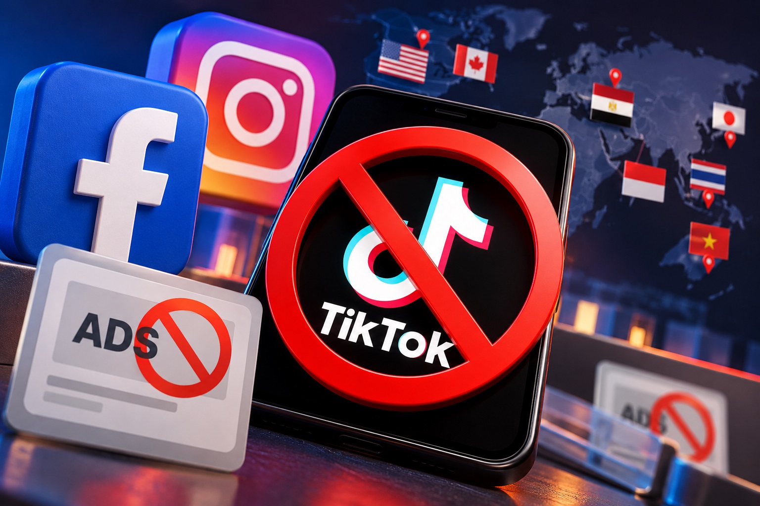 Meta ia o decizie importantă împotriva TikTok. Șapte țări sunt vizate
