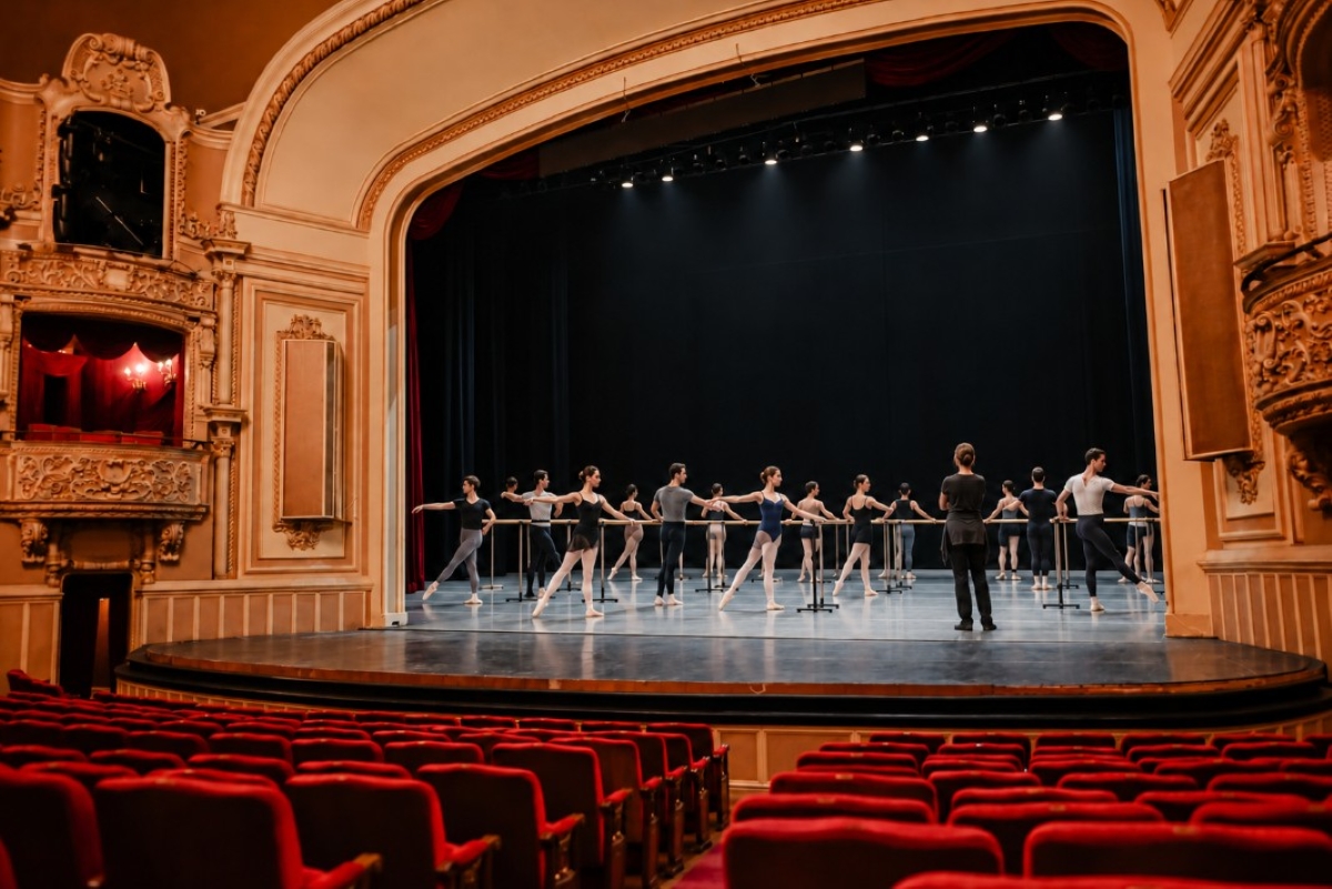 Ora de studii a balerinilor Operei Naționale București, deschisă publicului pentru prima dată în istorie, de Ziua Mondială a Baletului