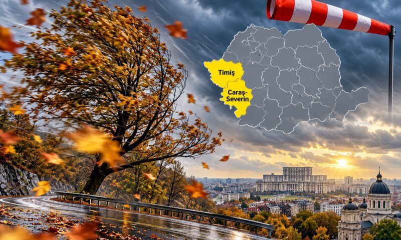 Vânt de până la 80 km/h în două județe. Cum va fi vremea în București