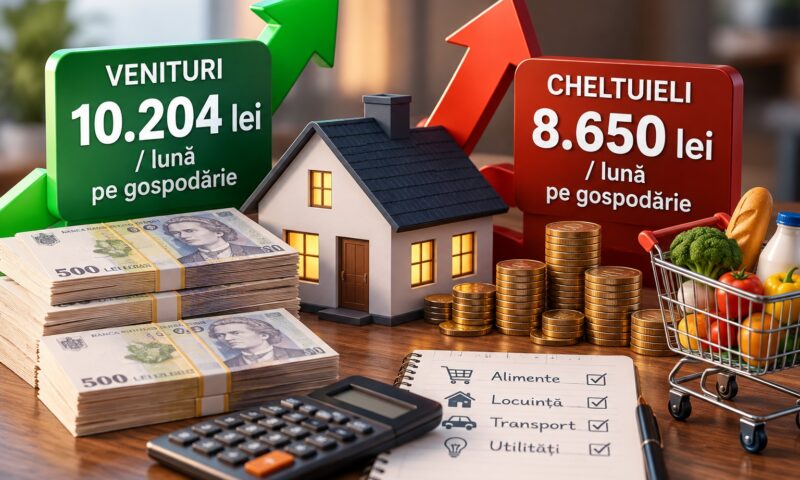 Românii au avut venituri mai mari în 2026. Cât a ajuns să cheltuiască o gospodărie