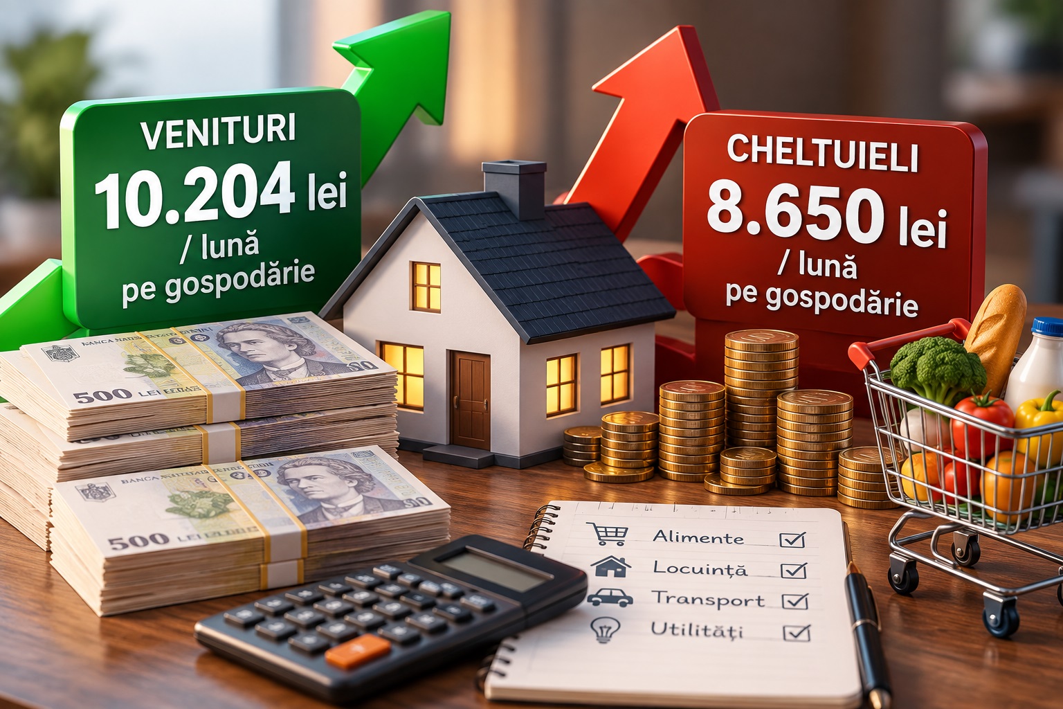 Românii au avut venituri mai mari în 2026. Cât a ajuns să cheltuiască o gospodărie